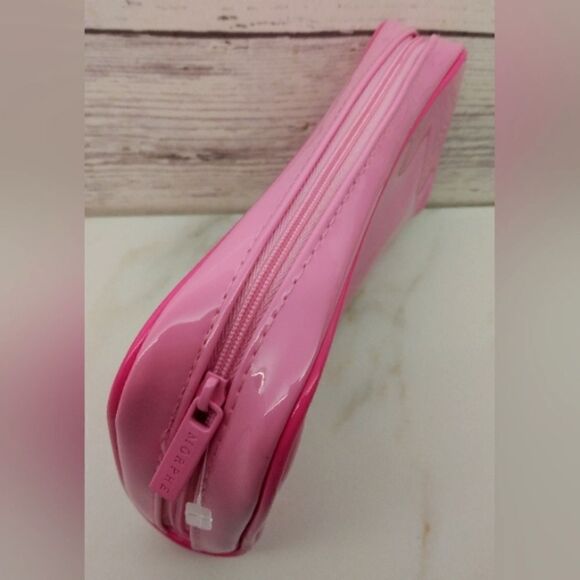 Morphe x Jeffrey Star Makeup Bag Cosmetic Case Patent Barbie Pink New - Picture 8 of 10